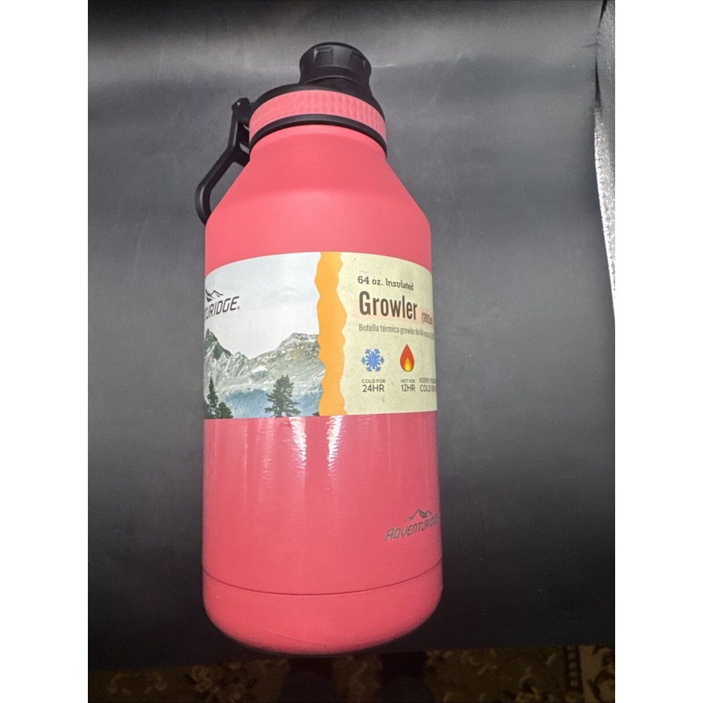 Advenuridge stainless steel 64 Oz Double Wall Jug Water Bottle Reusable Growler
